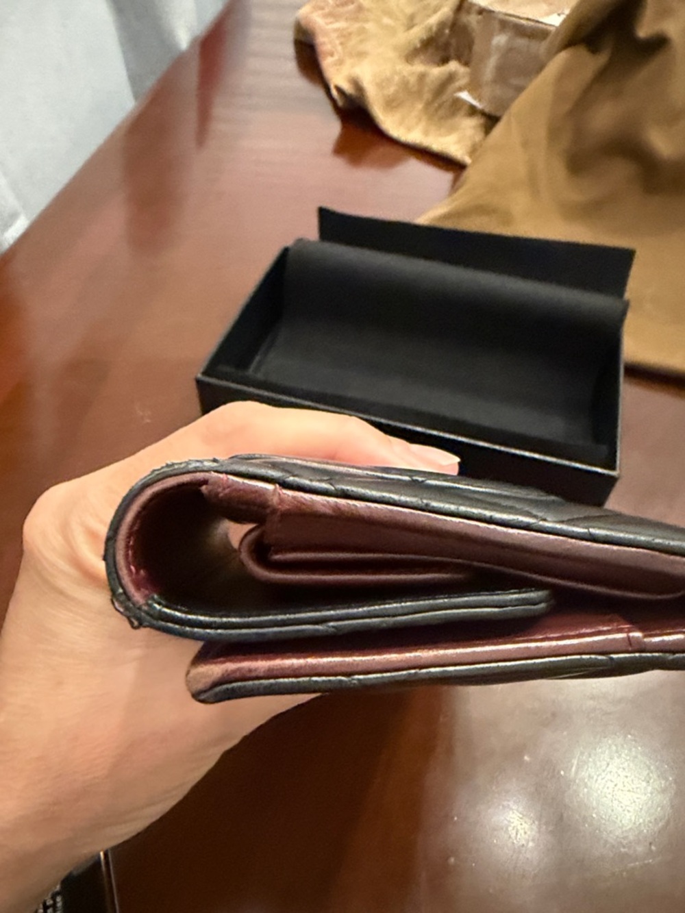 CHANEL Quilted Lambskin Wallet in Black with Silver CC - Picture 10 of 11